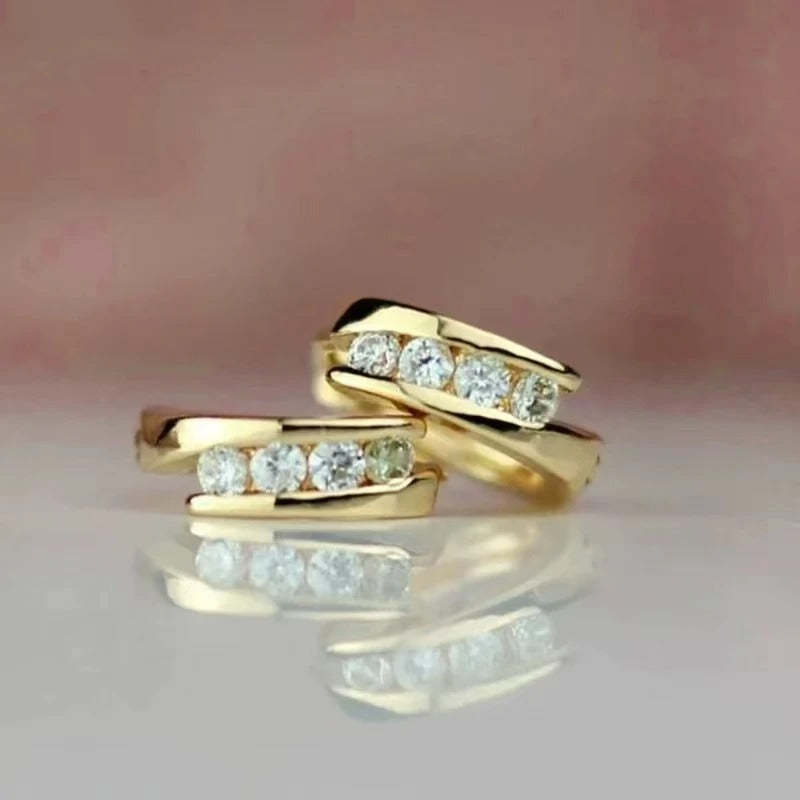 Versatile Gold Hoop Earrings Women Low-Key Temperament Jewelry