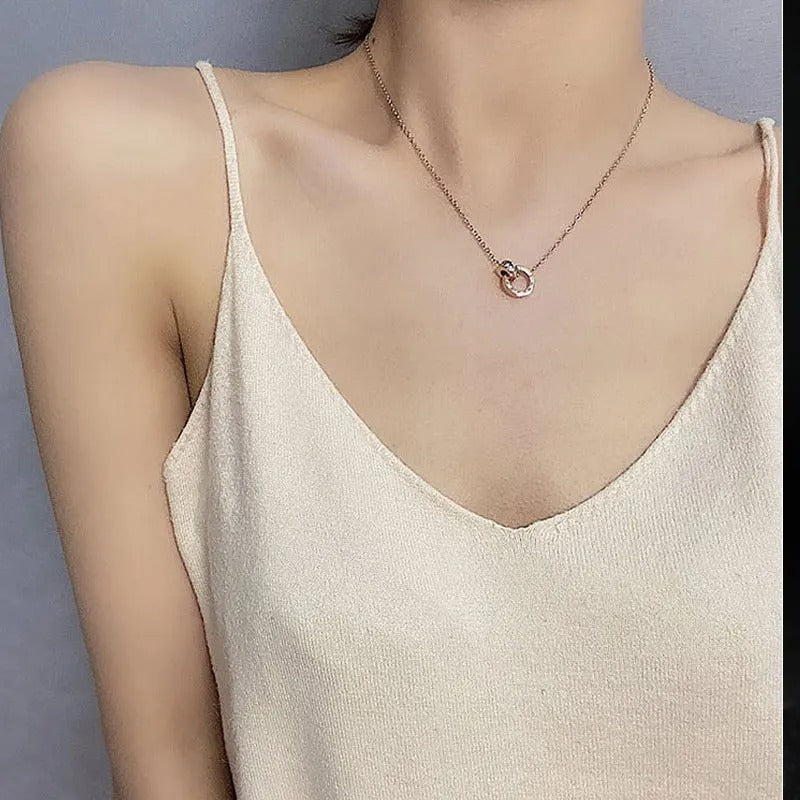 Classic Design Famous Brand Roman numerals Pendant Necklace For Woman Titanium Steel Woman Necklace Luxury Jewelry Female