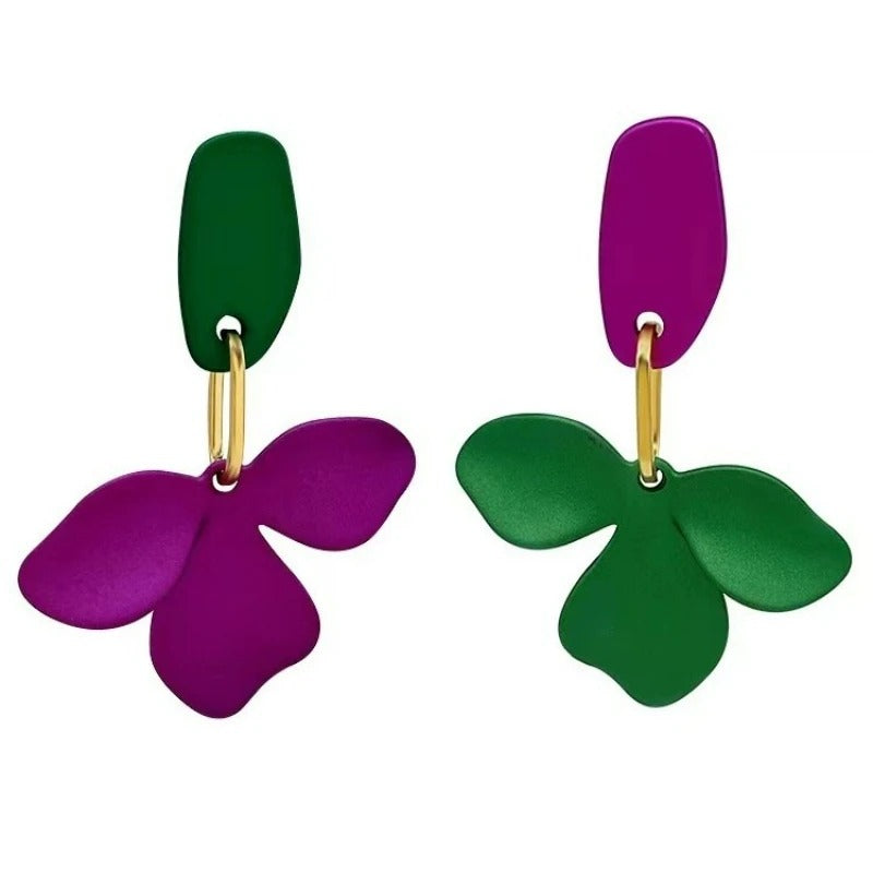 Exaggerated Flower Earrings Trendy Korean Style for Women