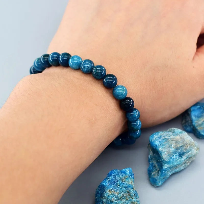 Reiki Blue Apatite Bracelet Natural Stone Health Jewelry Unisex