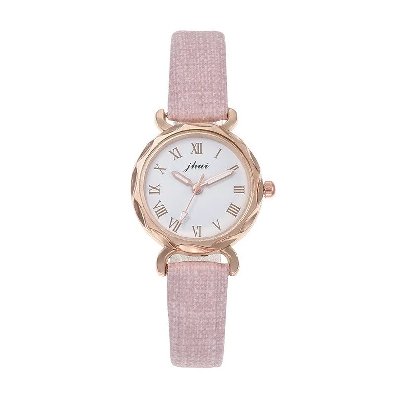 New women's fall fashion easy to take simple compact crowd watch female students casual small dial diamond college style