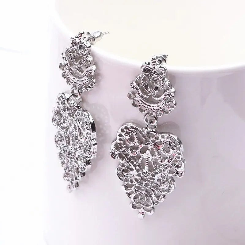 Exaggerated Boho Leaf Flower Earrings Women’s Statement Jewelry Gift