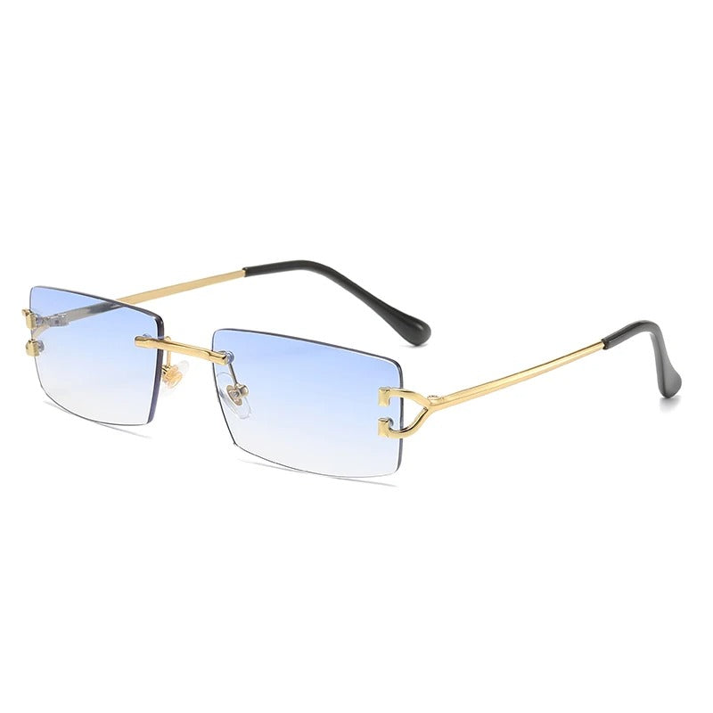 Square Rimless Fashion Sunglasses for Women