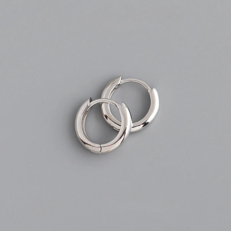 Silver Geometry Hoop Earrings for Women Fashion Silver Jewelry Gifts Trendy