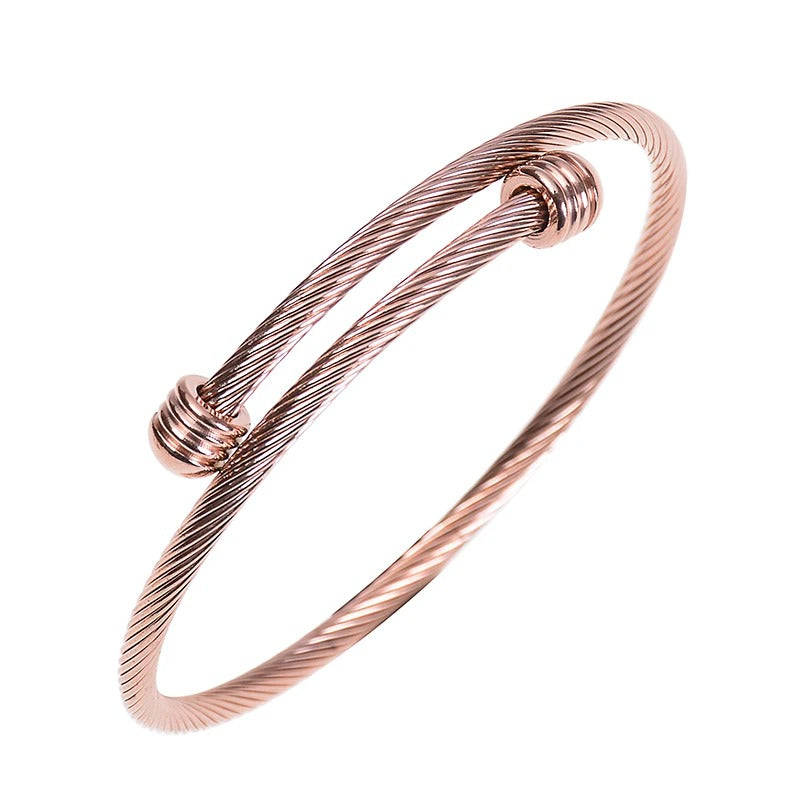 Stainless Steel Open Bracelet Unisex Waterproof Fashion Jewelry