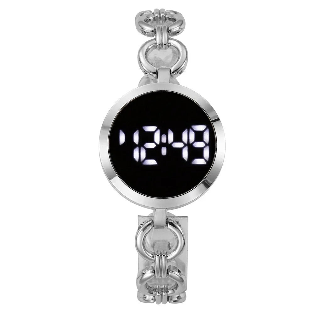 Simple Ladies Watches Rose Gold Stainless Steel Ladies Wristwatch LED Digital Watch for Women Electronic Clock Gift Reloj Mujer