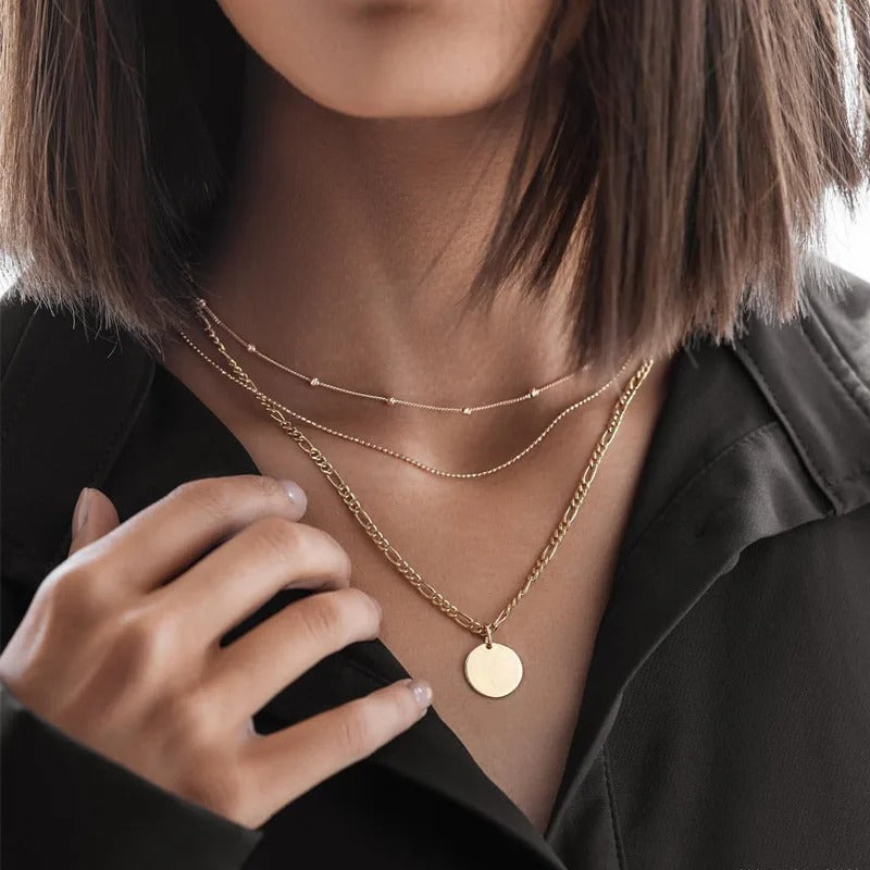 Exaggerated Full Crystal Heart Pendant Necklace For Women Fashion Gold Color Geometry Chain Necklaces Party Jewelry