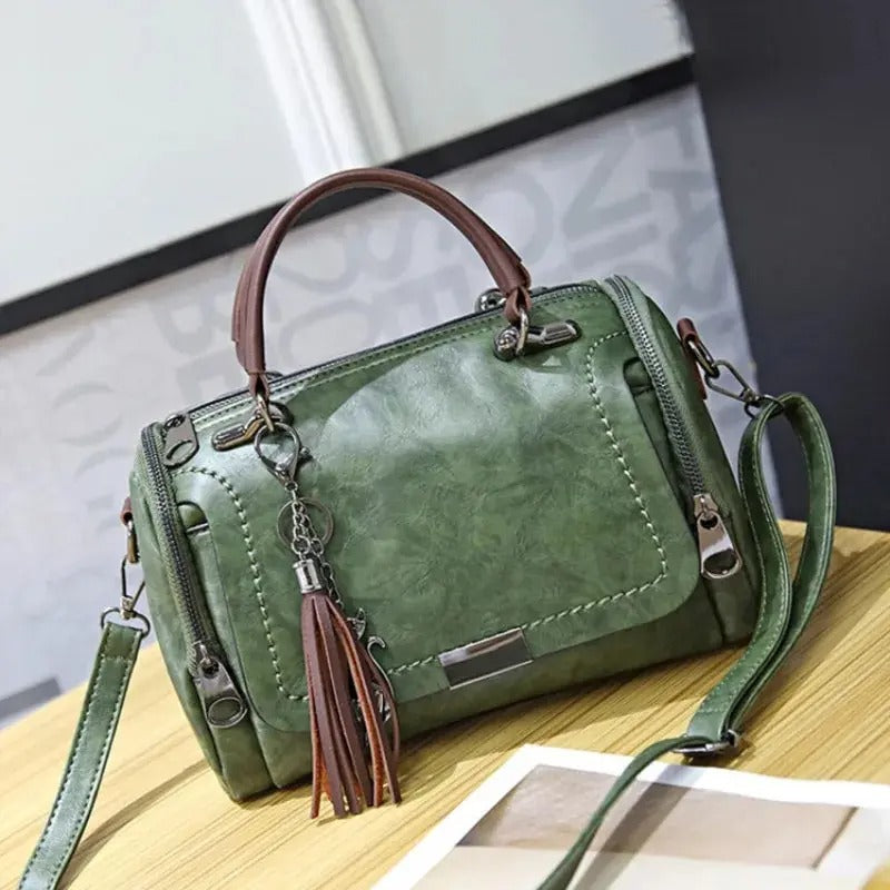 Tassel Shoulder Bag Large Capacity Zipper Crossbody Women Handbag