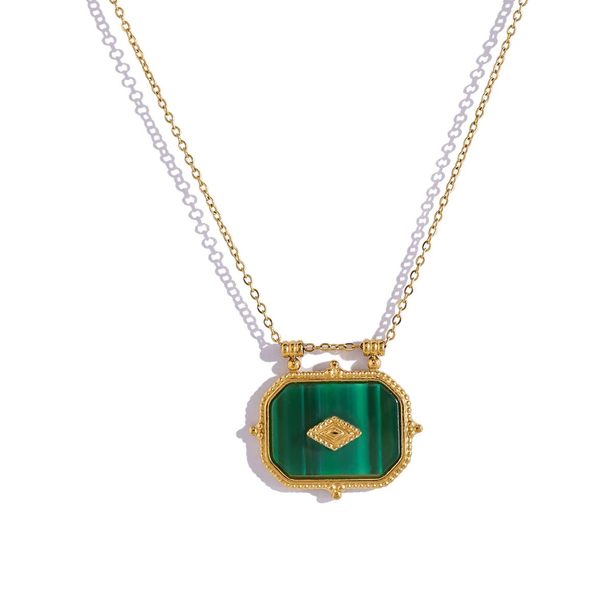 Vintage Luxury Acrylic Charms Pendant Necklaces for Women 18K Gold Plated Trendy Y2K Jewelry