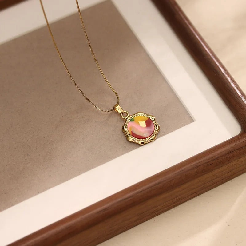 Trendy Irregular Geometry Pendant Necklace – 18K Gold Plated Stainless Steel Women’s Fashion Jewelry 2025