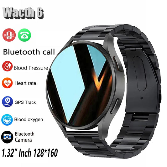 Watch 6 Smart Watch 1.32 inch 128*160 Bluetooth Call Health Monitoring Alarm Clock Fashion Watch Men Women Holiday Gift