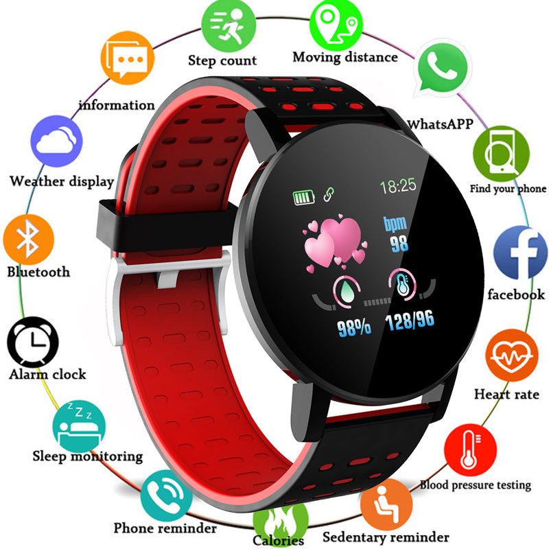 119S Bluetooth Smartwatch for Men and Women Fitness Tracker Android iOS