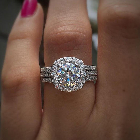 925 Sterling Silver Rings for Women AAA Cubic Zirconia Luxury Engagement Rings Fashion Wedding Party Jewelry