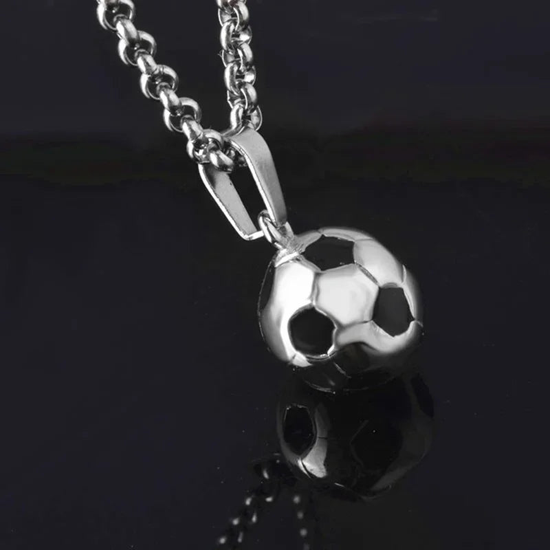 Men's Sports Football Stainless Steel Chain Necklace Gift for Boys