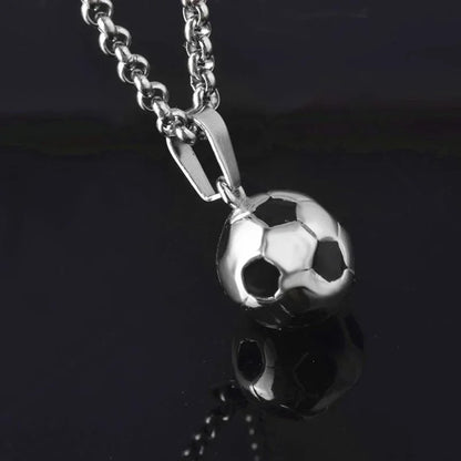 Men's Sports Football Stainless Steel Chain Necklace Gift for Boys