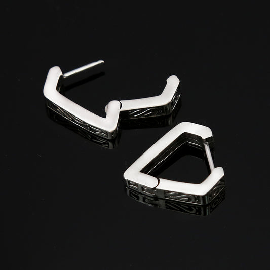 Fashion Vintage Stainless Steel Vikings Celtic Minimalist Hoop Earrings For Men Women Cool Punk Hip Hop Jewelry Gifts Wholesale