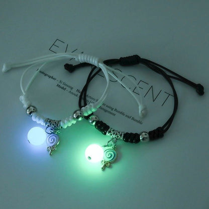 Luminous Star Couple Bracelets Cat, Heart & Key Lock Charms