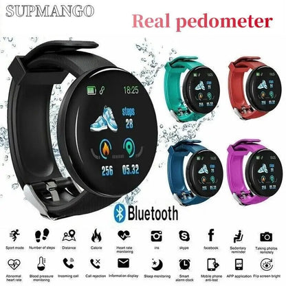 Real Pedometer Smartwatch Fitness Tracker Blood Pressure Sport Bracelet