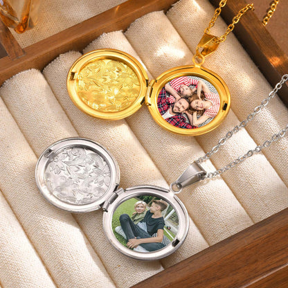 Custom Photo Frame Round Pendant Necklace Women’s Locket