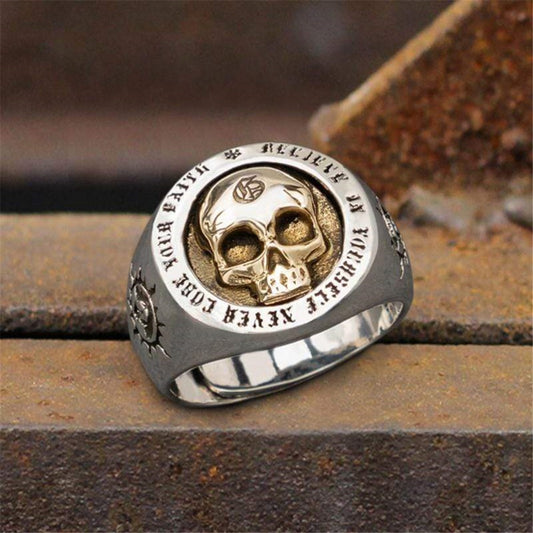 Classic Minimalist Vintage Skull Punk Rock Hip Hop Trend Men's Ring Boys Birthday Street Niche Party Birthday Gift Banquet Jewelry