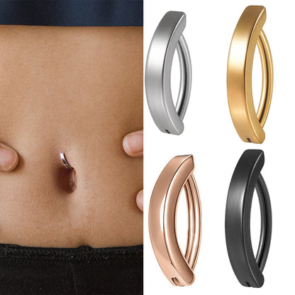 Stainless Steel Navel Piercing Minimalist Anti-Allergy Belly Button Ring for Women