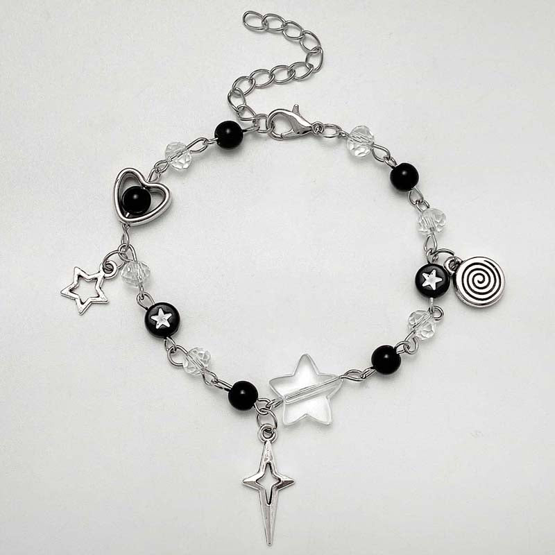 Y2K Beaded Couple Bracelets Heart & Star Handmade Friendship Jewelry