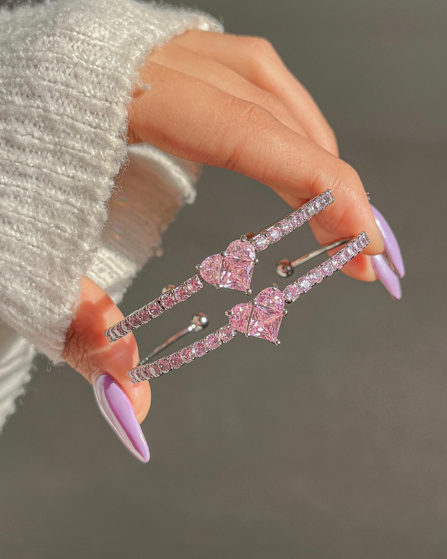2-Piece Love Zircon Bracelets Versatile Trendy Women’s Accessories