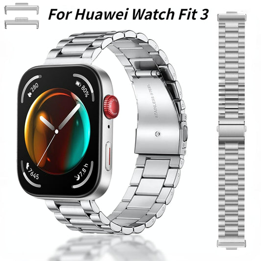 Metal Strap for Huawei Watch Fit 3 Adjustable Bracelet Wristband for Huawei Watch Fit 3 Smart Watch Stainless steel Accessories