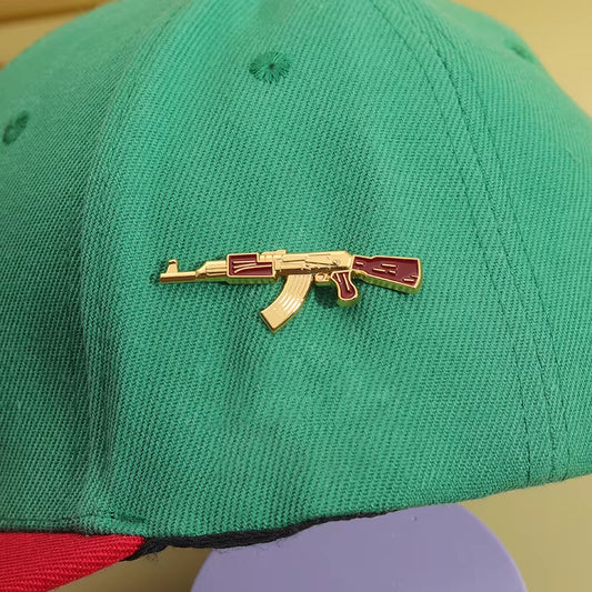Cartoon Gun Shaped Hat Pins Creative Brooches Clothes Backpack Enamel Lapel Badge Accessories Jewelry Gift for Kids Friends