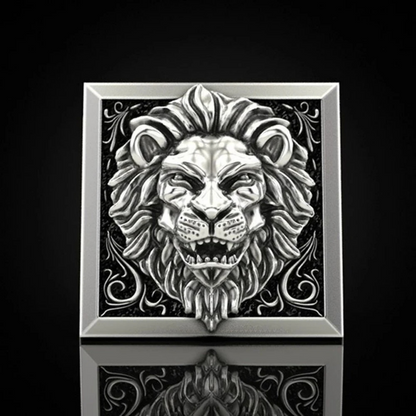 Punk Lion Head Men’s Ring Creative Statement Jewelry for Friendship