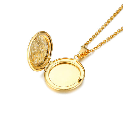 Custom Photo Frame Round Pendant Necklace Women’s Locket