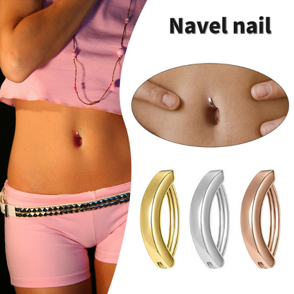 Stainless Steel Navel Piercing Minimalist Anti-Allergy Belly Button Ring for Women