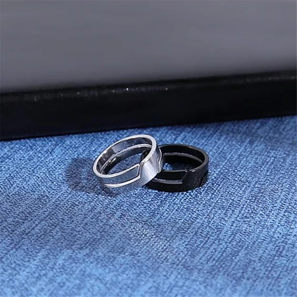 Skyrim Stainless Steel Black Ring for Men and Women