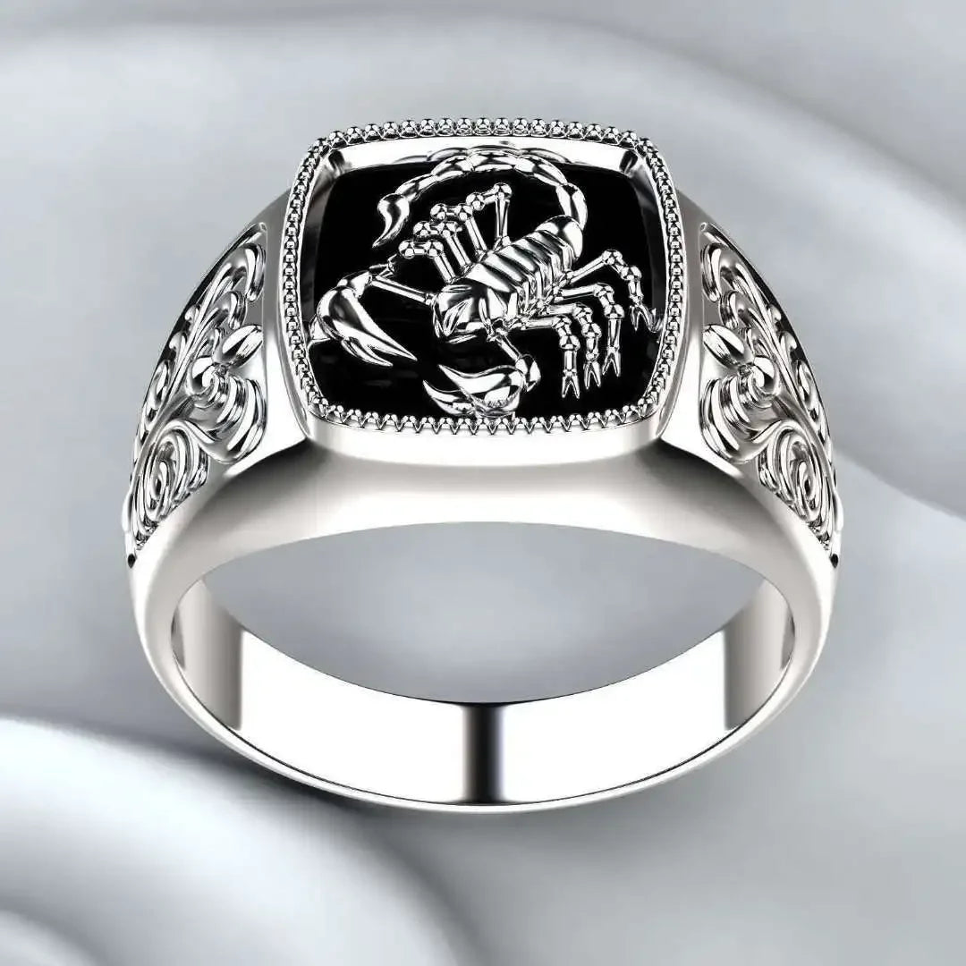 Huitan Viking Nordic Mythology Giant Wolf Men Ring Defense Totem Wolf Fashion Hip Hop Rock Unisex Finger Ring Punk Gift