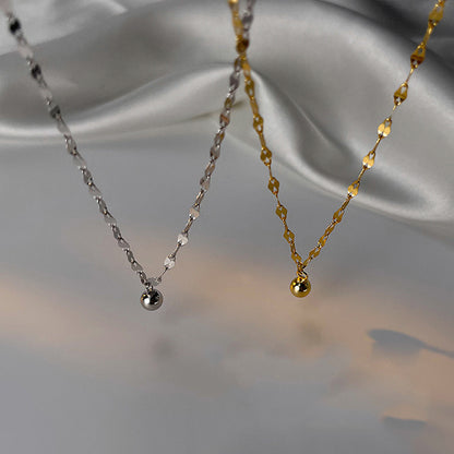 Minimalist Silver Beads Anklet for Women Summer Beach Daily Jewelry