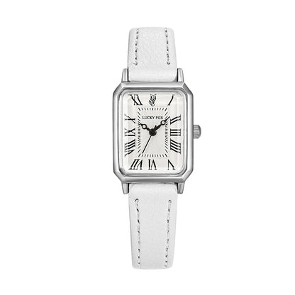 Fashion Rectangle Quartz Wrist Watch for Women Luxury Brand Roman Dial Leather Strap Ladies Watches Clock