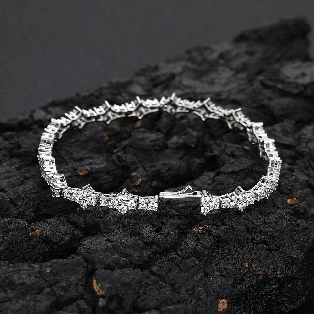 Iced Out Cubic Zirconia Tennis Bracelet Layering Bracelets Trendy Stuff for Men Women