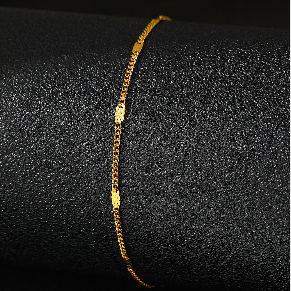 Stainless Steel Sequin Chain Anklet Luxury Women’s Jewelry & Party Gift