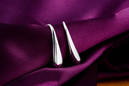 925 Sterling Silver Water Drop Pendants Hoop Earrings For Women Wedding Party Luxury Fashion Jewelry 2022 Christmas Gi