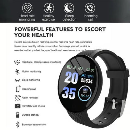 Real Pedometer Smartwatch Fitness Tracker Blood Pressure Sport Bracelet