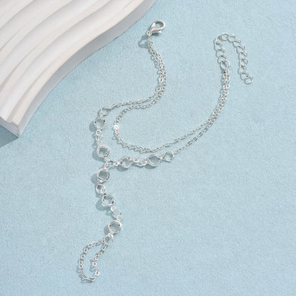 Multilayer Crystal Finger Bracelet Luxury Bridal & Couple Jewelry for Women