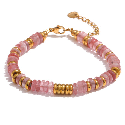Handmade Colorful Stone Beads Bracelet Waterproof Y2K Trend Jewelry