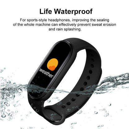 M6 Smart Watch Fitness Tracker, Heart & BP Monitor, Waterproof