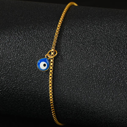 Stainless Steel Blue Eye Anklet for Women Personalized Design