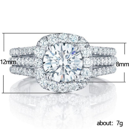 925 Sterling Silver Rings for Women AAA Cubic Zirconia Luxury Engagement Rings Fashion Wedding Party Jewelry