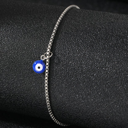 Stainless Steel Blue Eye Anklet for Women Personalized Design