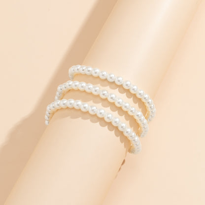 Ingemark Multilayer Tassel Pearl Anklet for Women Foot Party Jewelry