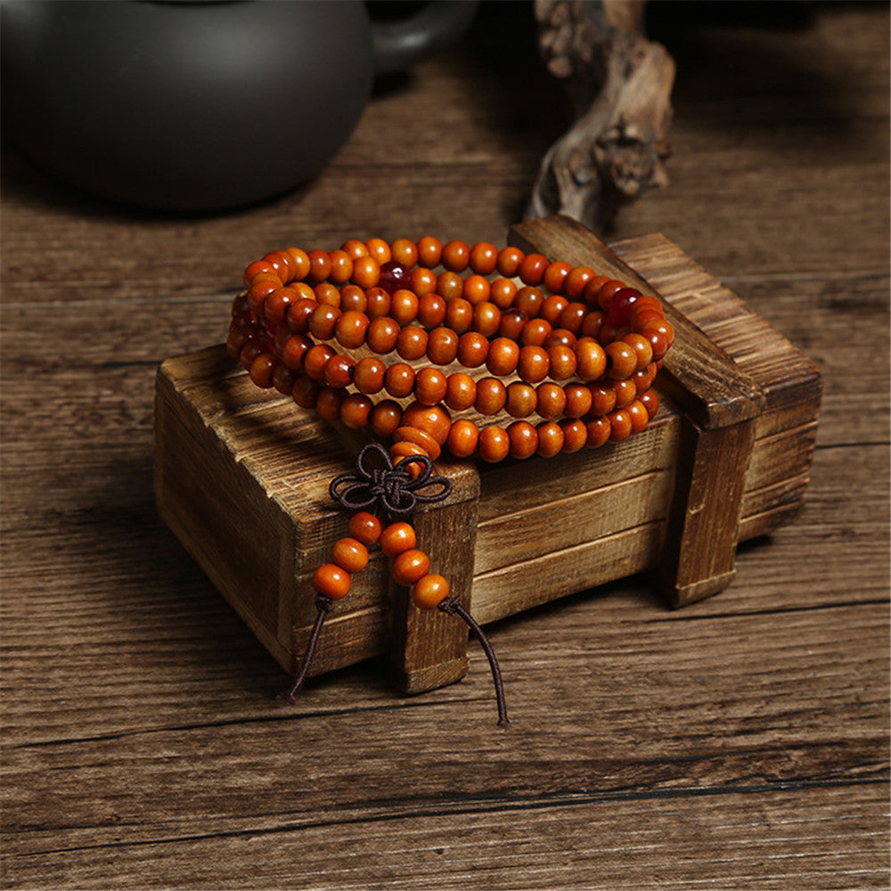 Green 6mm Sandalwood Bracelet Buddha Prayer Beads Unisex
