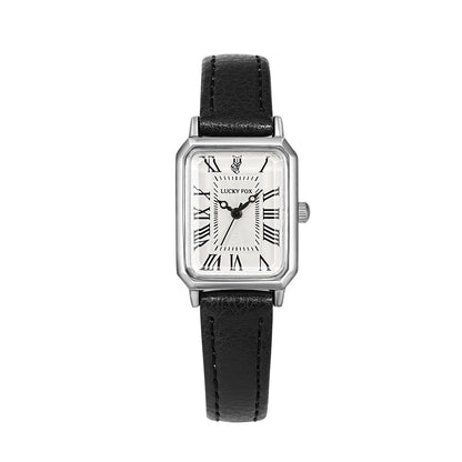 Fashion Rectangle Quartz Wrist Watch for Women Luxury Brand Roman Dial Leather Strap Ladies Watches Clock