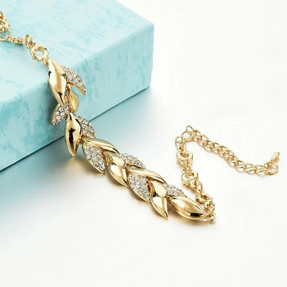 925 Sterling Silver Crystal Statement Bracelet for Women Girls Gift